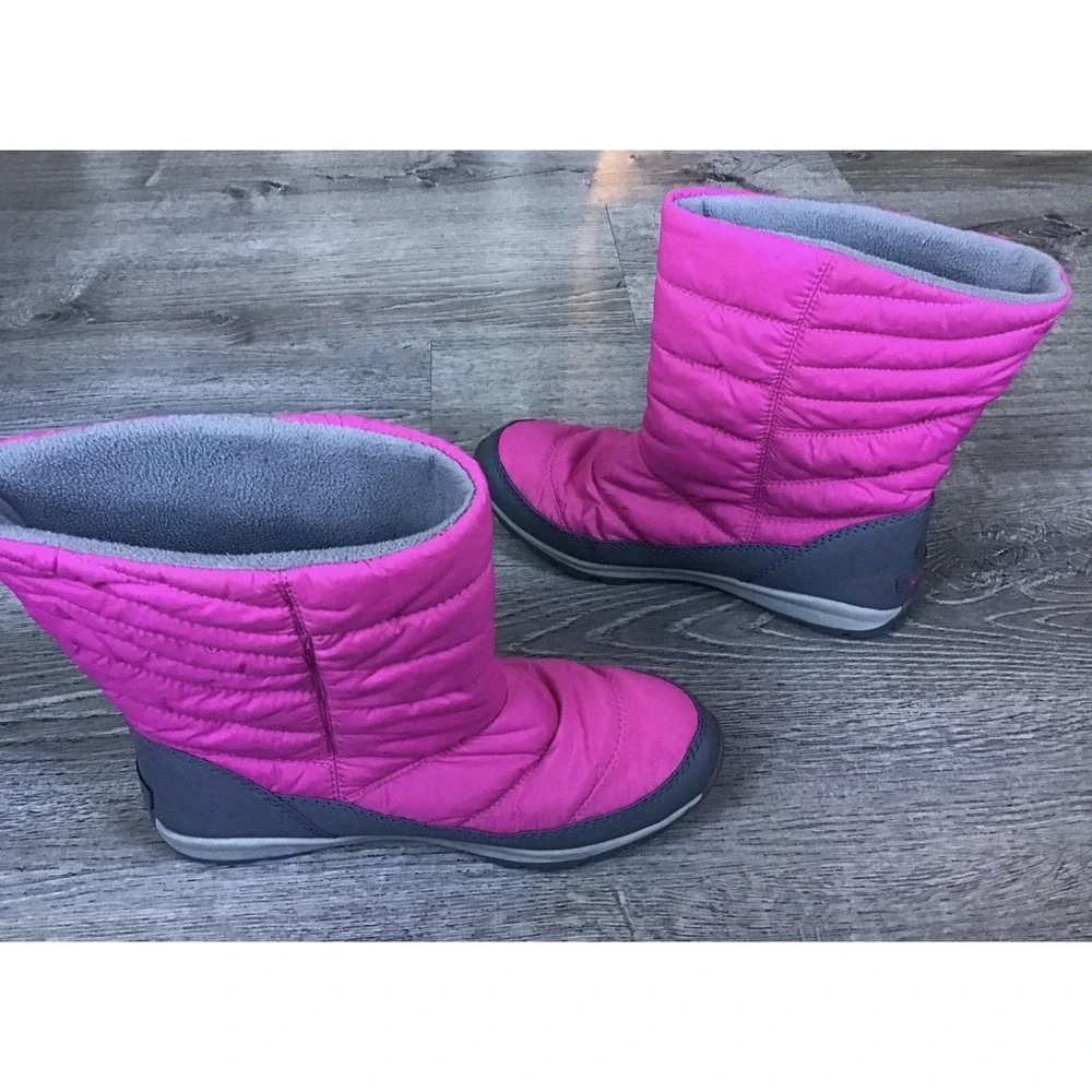Sorel Youth Girls Size 7 Winter Snow Boots Big Kid Youth Pink/Gray NY1896-695
